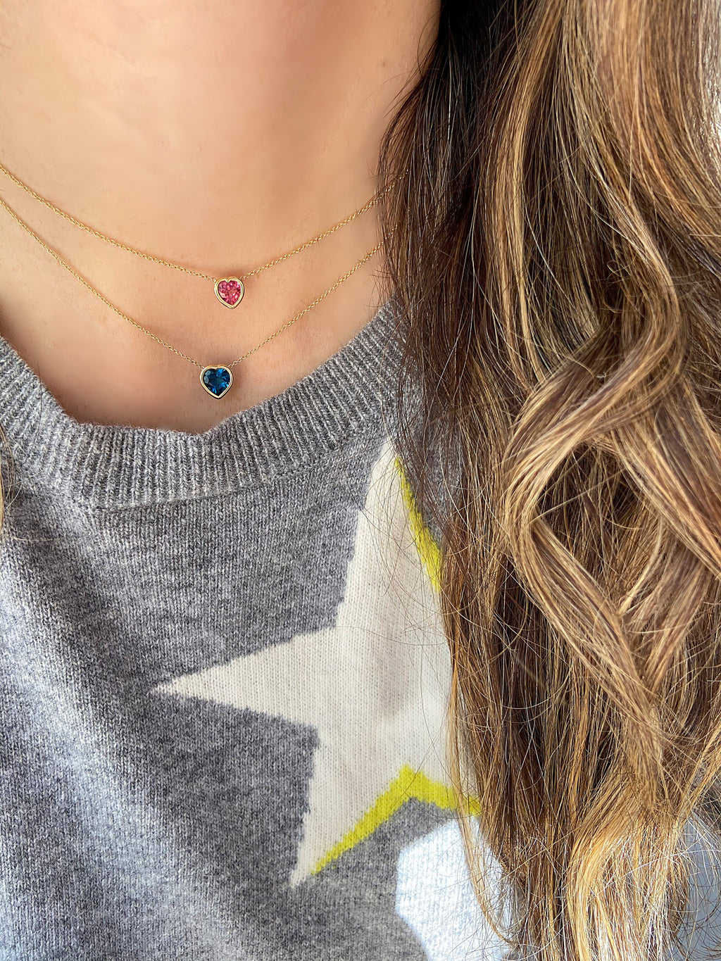 14k Gold Pink Tourmaline Heart Necklace, Valentines Day, Valentines Gift