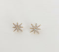 Gold Opal Star Stud Earrings
