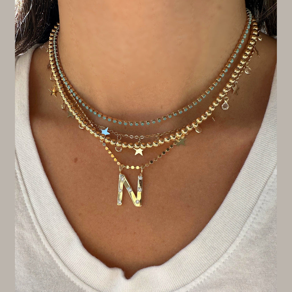 Gold beaded Choker Necklace
