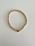 18k Gold Filled Star Beaded Bracelet: Dainty Layering Bracelet