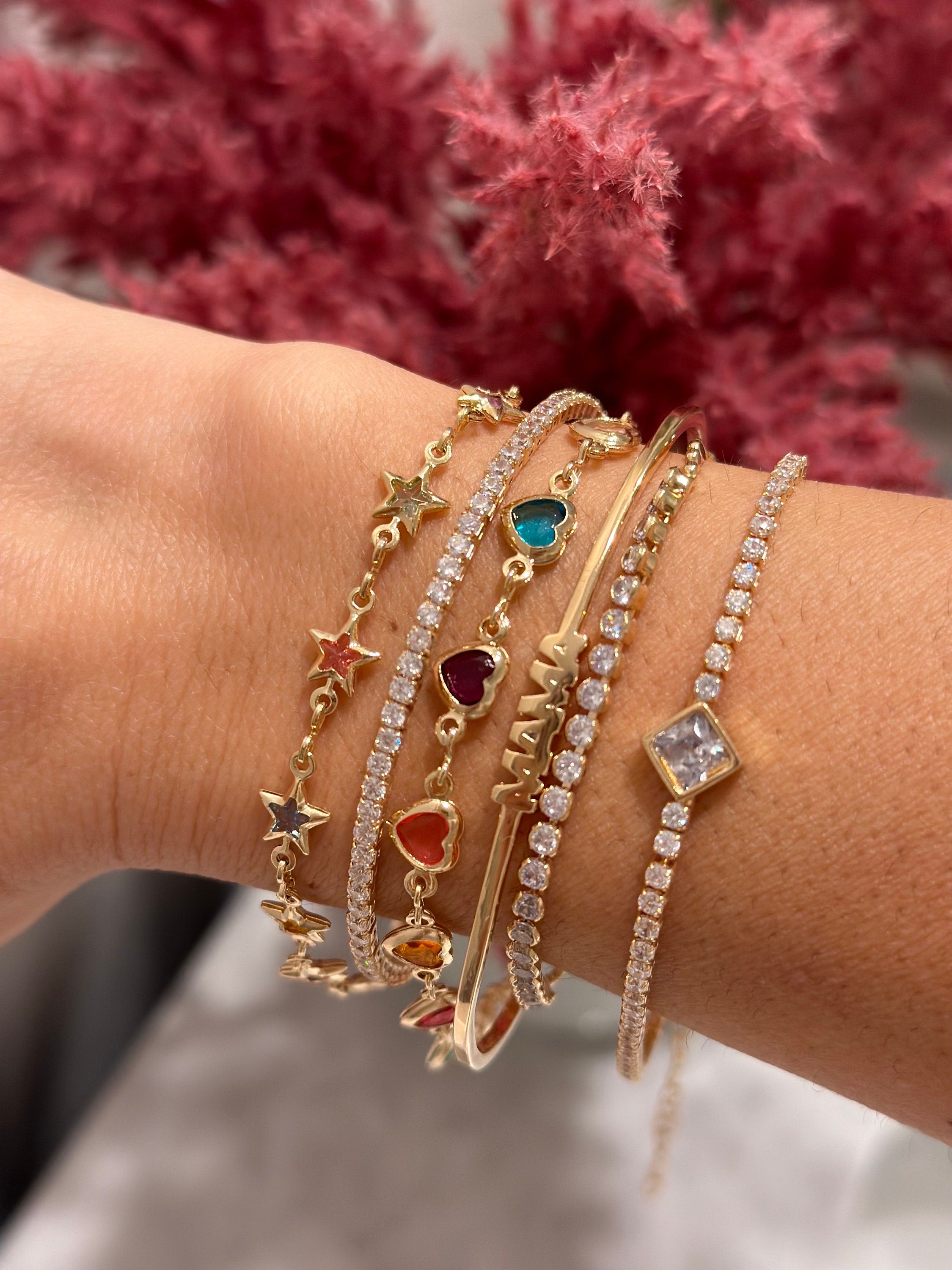 18k Gold Filled CZ Tennis Bracelet