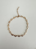 18k Gold Filled Heart Chain Bracelet: Dainty Valentine's Gift Valentines Day