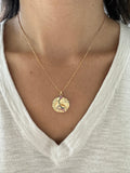 Gold Snake & Star Coin Necklace