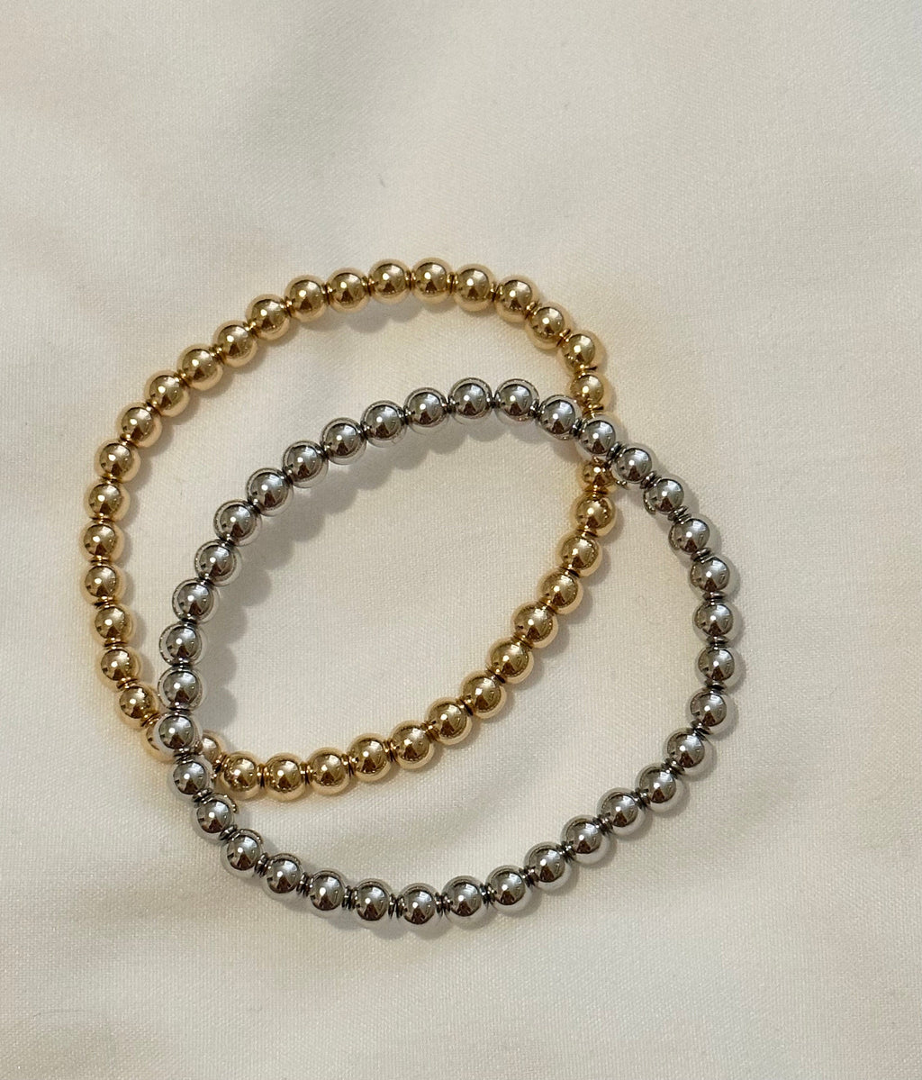 18k gold filled medium beaded Bracelet, Dainty Bracelet
