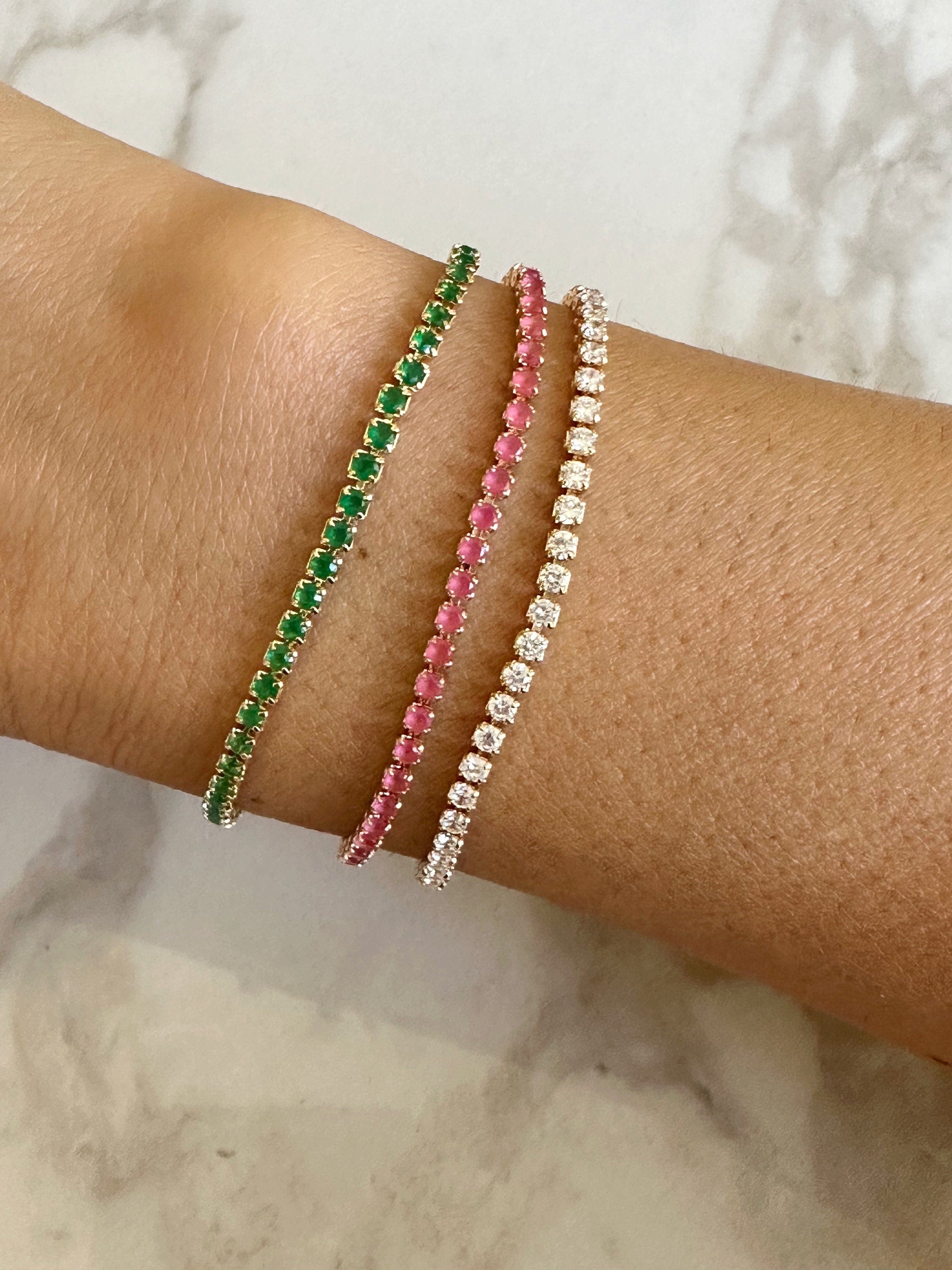 18k Gold Filled Clear CZ Tennis Bracelet