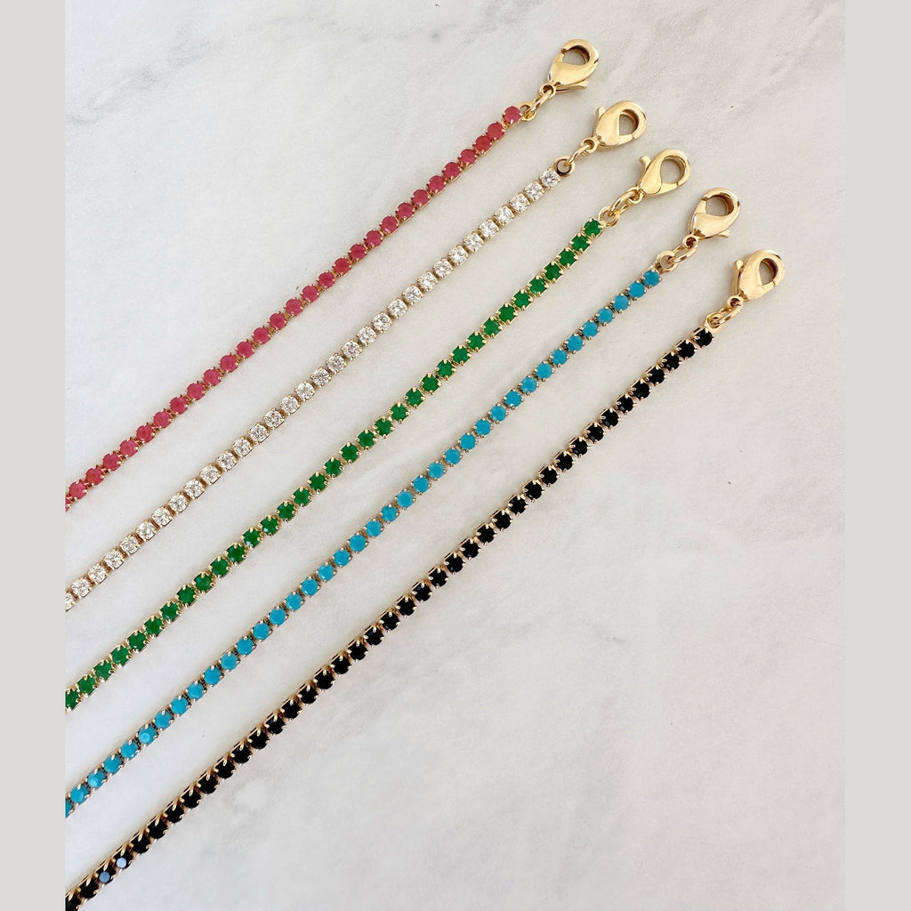Turquoise CZ Tennis Bracelet