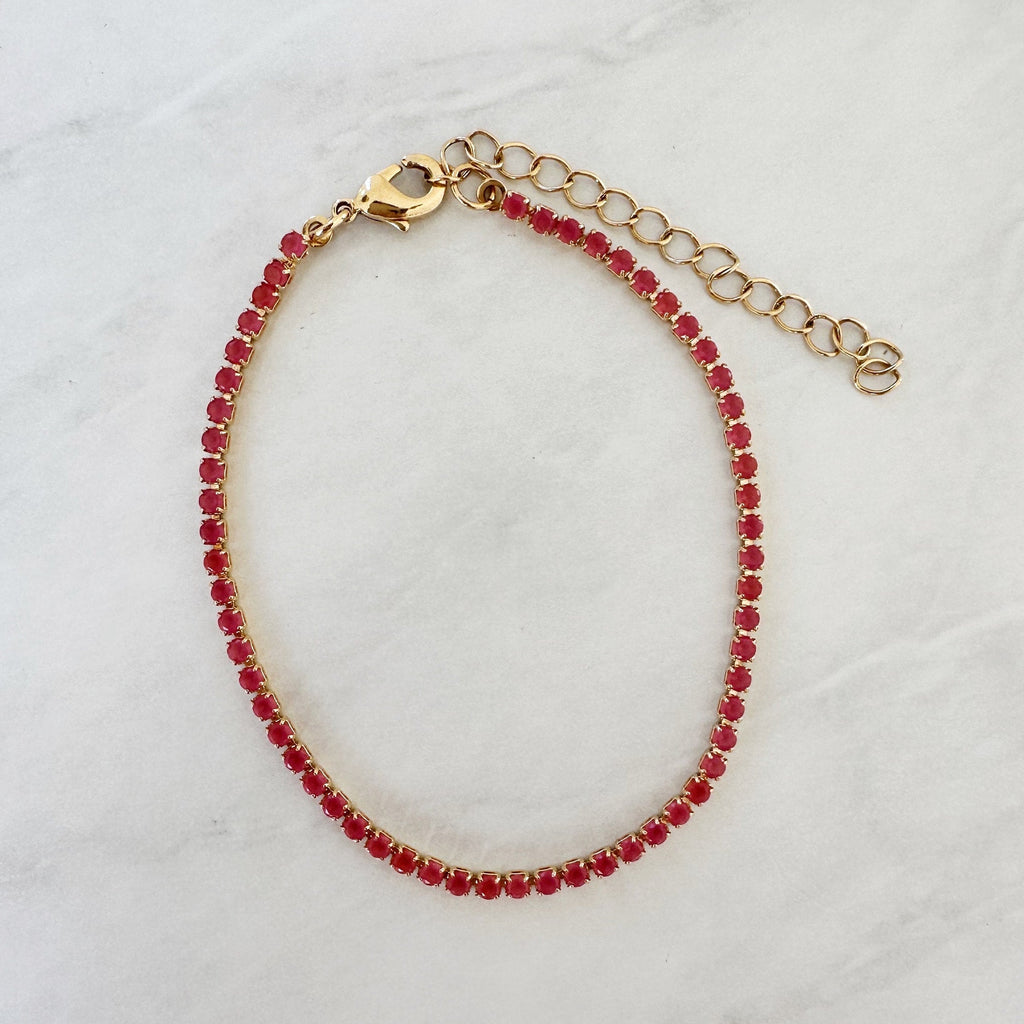 Pink CZ Tennis Bracelet