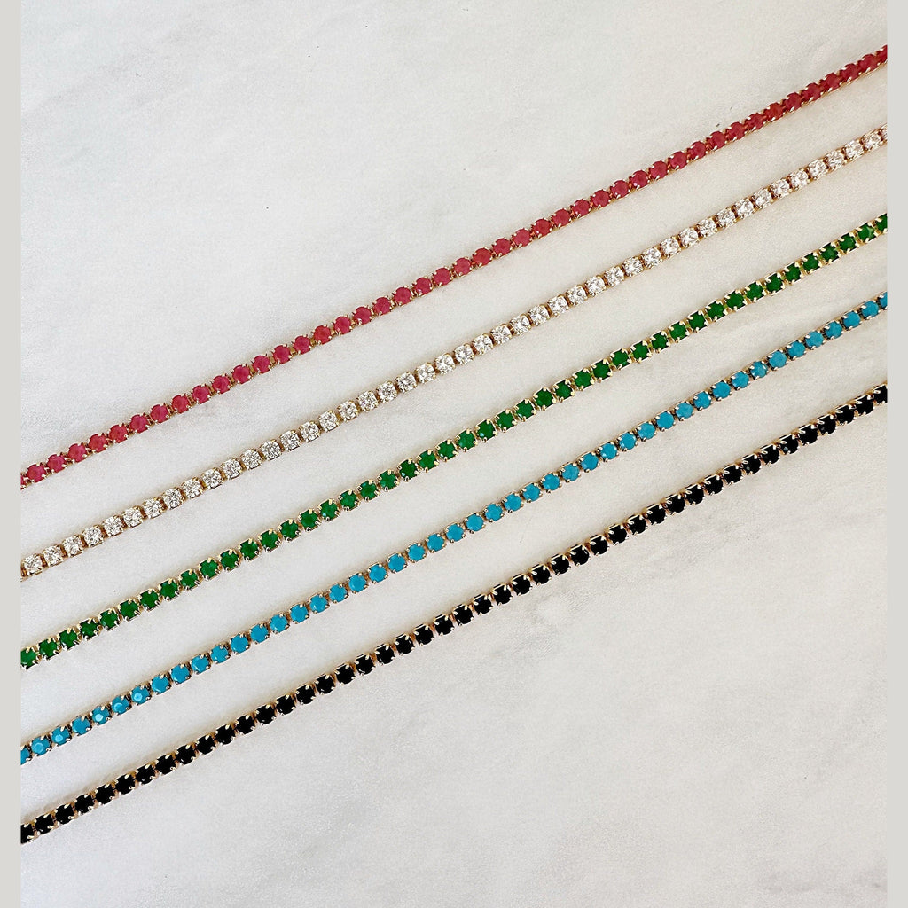 Turquoise CZ Tennis Bracelet