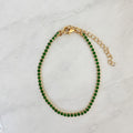 18k Gold Filled Green CZ Tennis Bracelet
