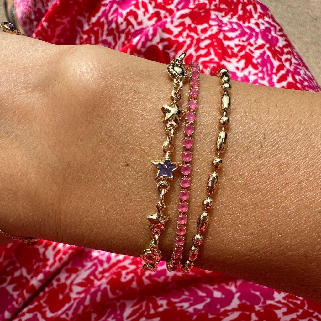 Pink CZ Tennis Bracelet