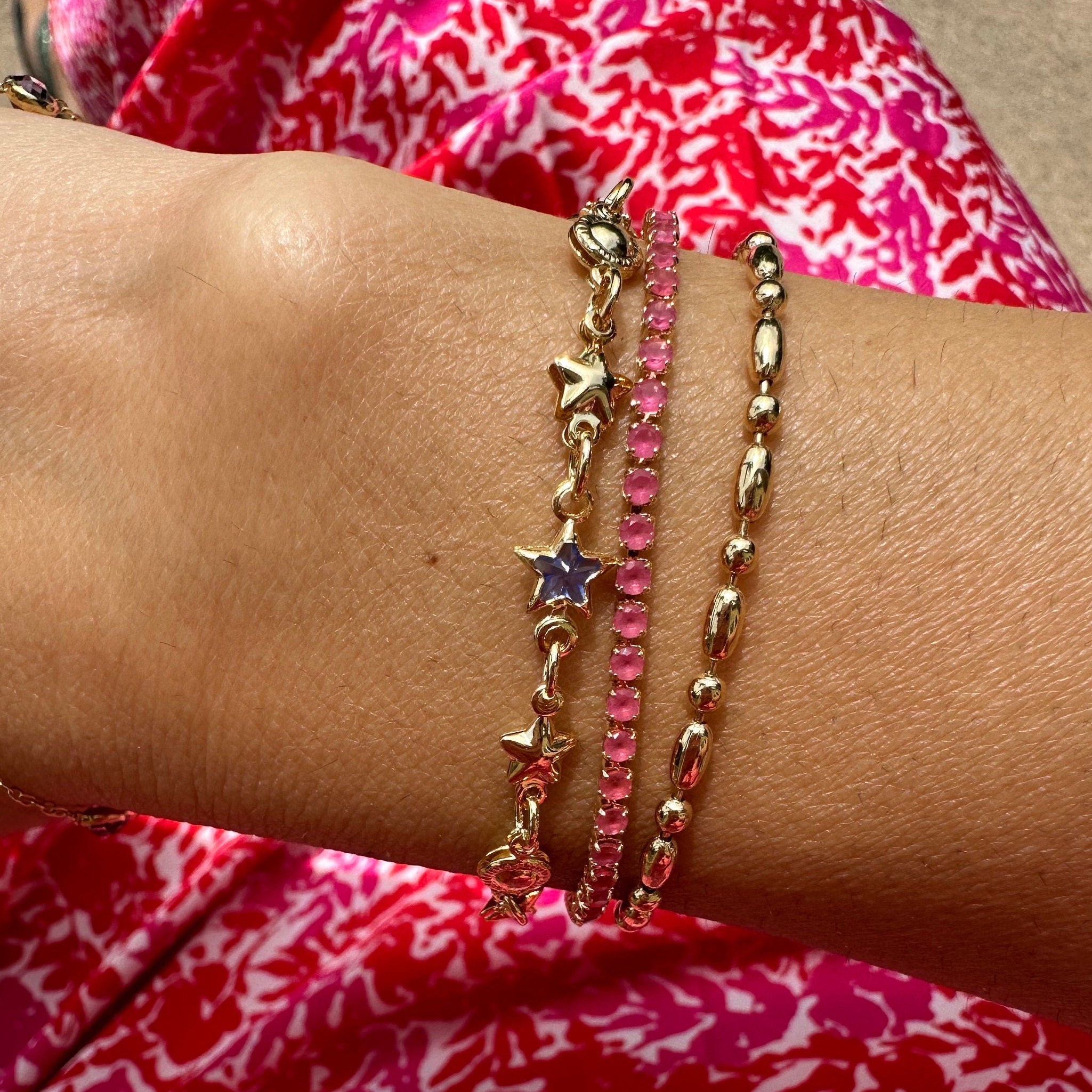 Pink CZ Tennis Bracelet