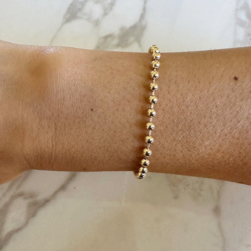 18k gold filled ball chain bracelet, dainty bracelet, gold layering bracelet