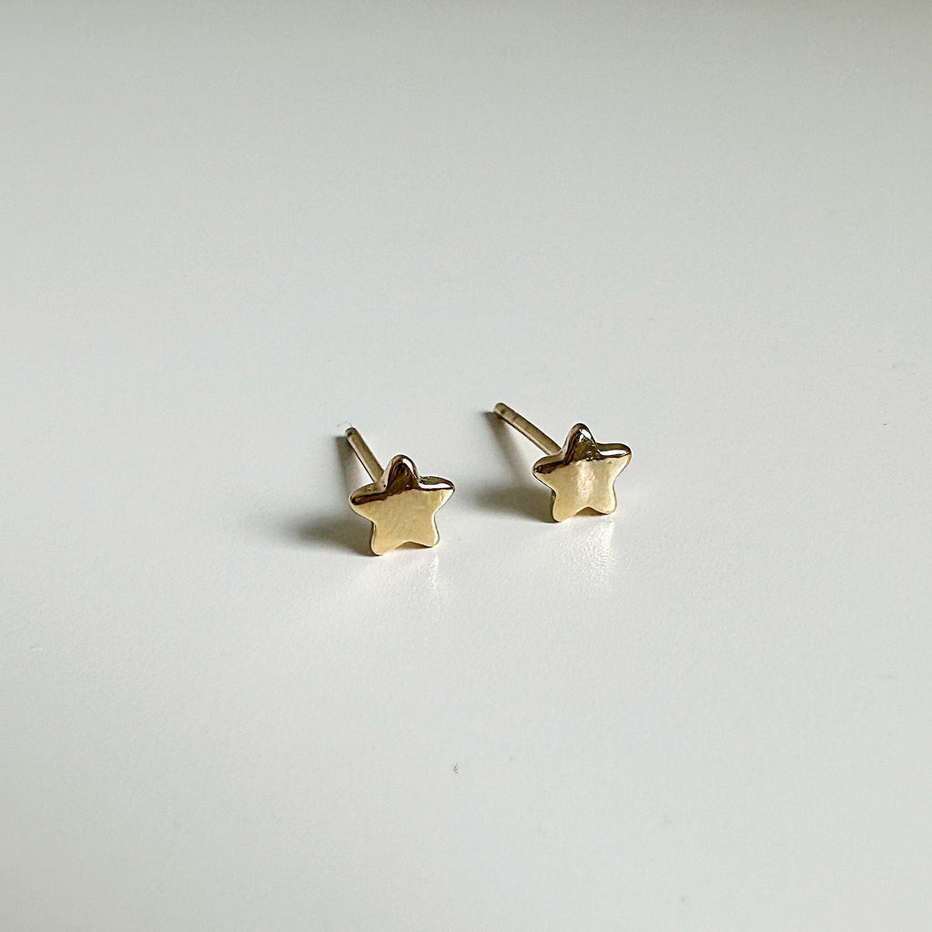 18k Gold Filled Star Stud Earrings: Celestial Jewelry