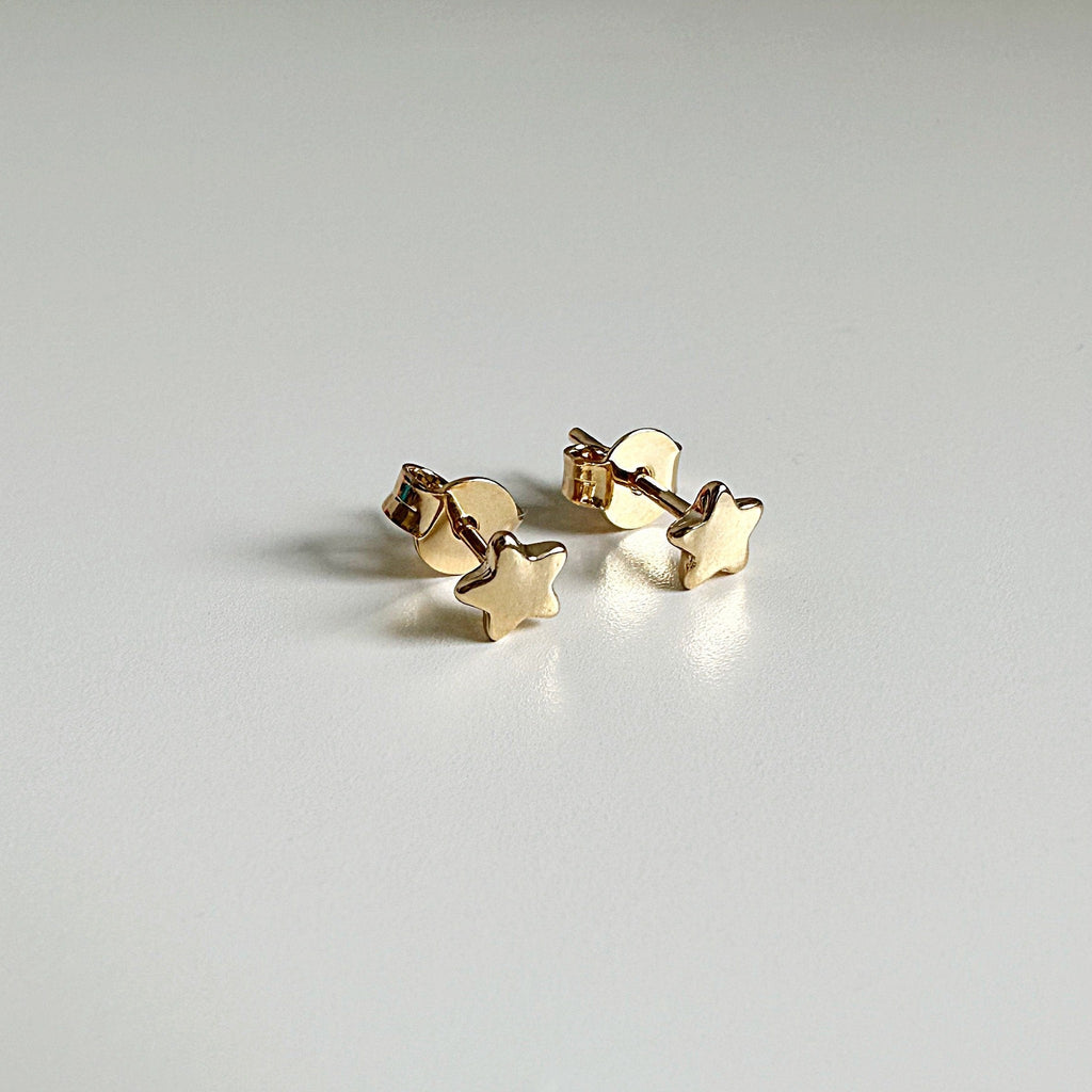 18k Gold Filled Star Stud Earrings: Celestial Jewelry