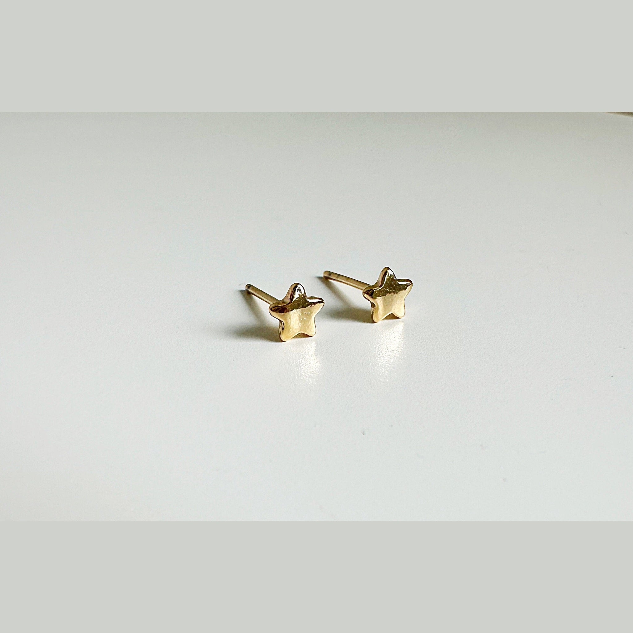 18k Gold Filled Star Stud Earrings: Celestial Jewelry