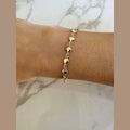 Dainty 18k Gold Filled Heart Chain Bracelet Valentines Day