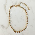 18k gold filled ball chain bracelet, dainty bracelet, gold layering bracelet
