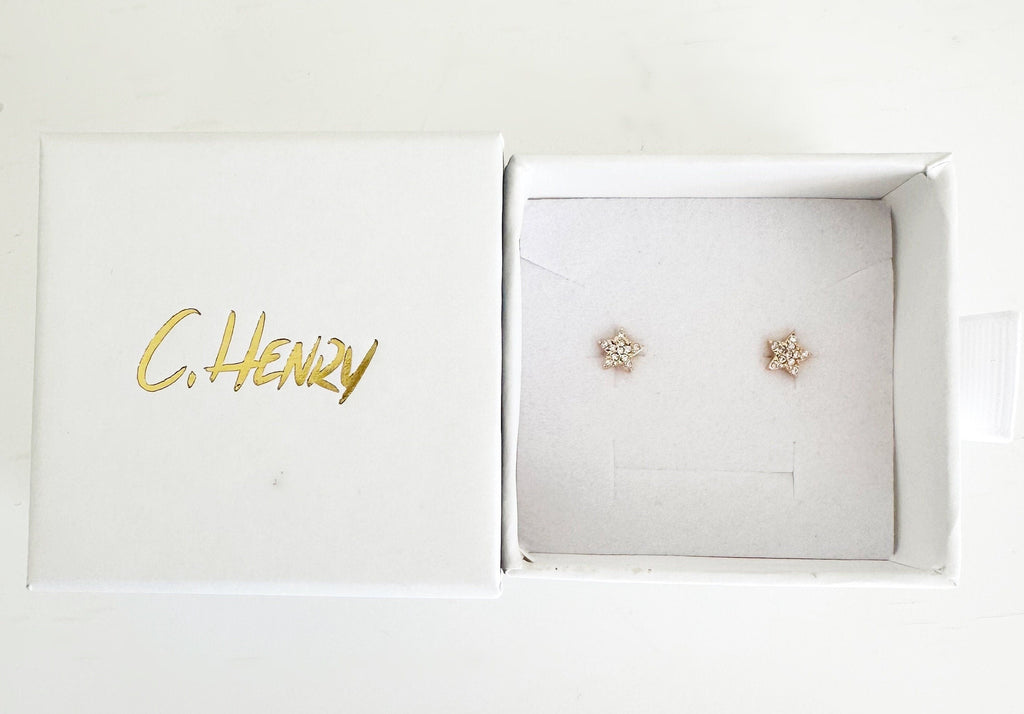 Gold Star Stud Earrings