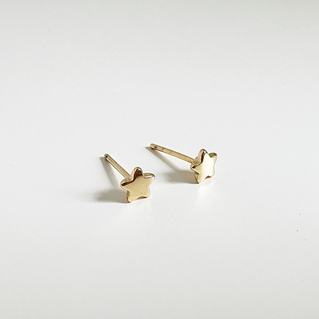 18k Gold Filled Star Stud Earrings: Celestial Jewelry