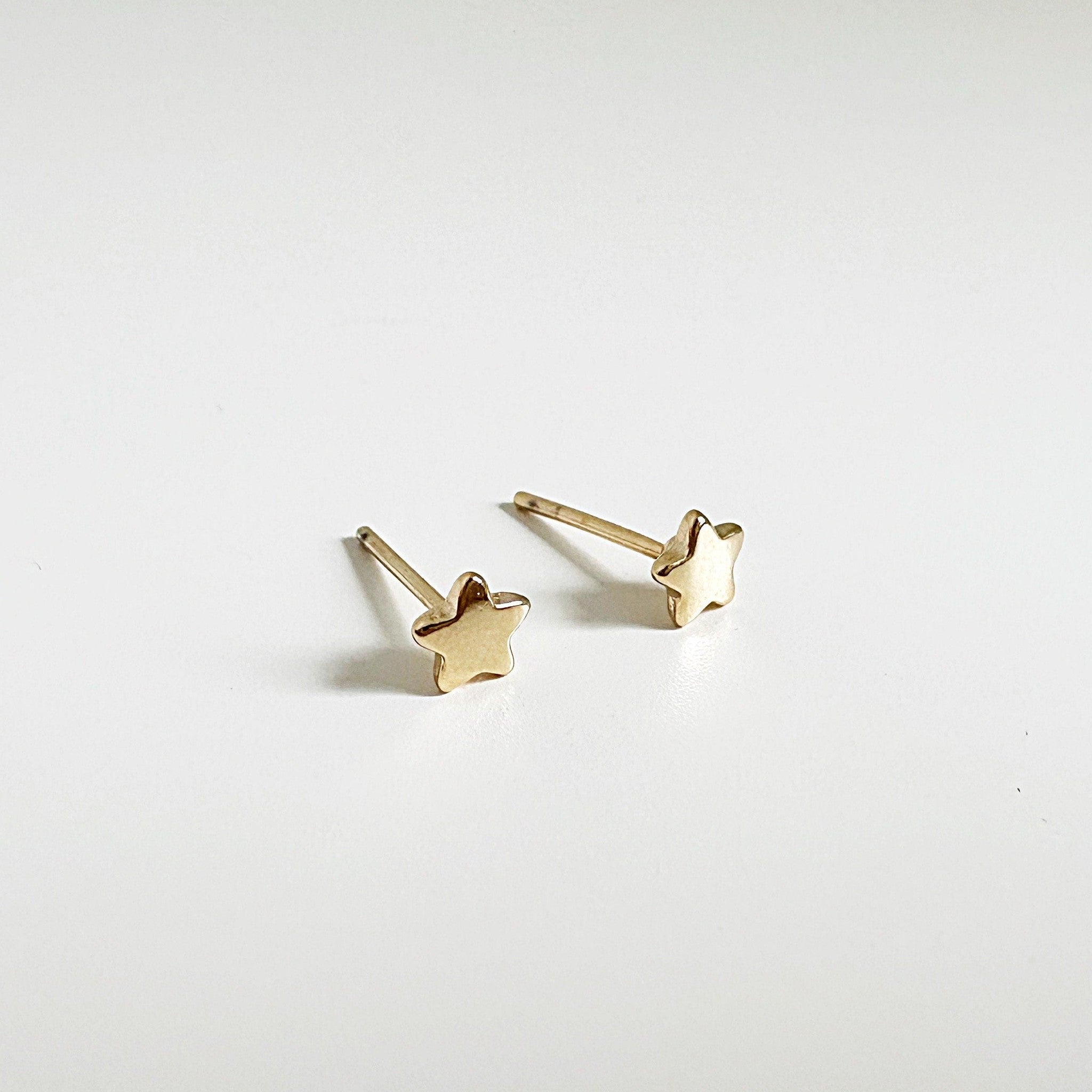 18k Gold Filled Star Stud Earrings: Celestial Jewelry