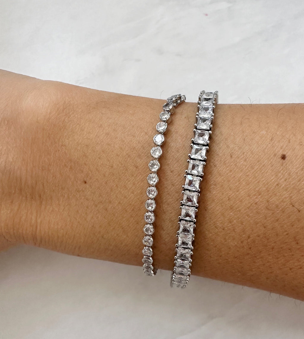 18k Rhodium Tennis Bracelet
