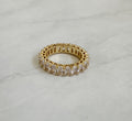 18k Gold Filled Oval CZ Eternity Ring