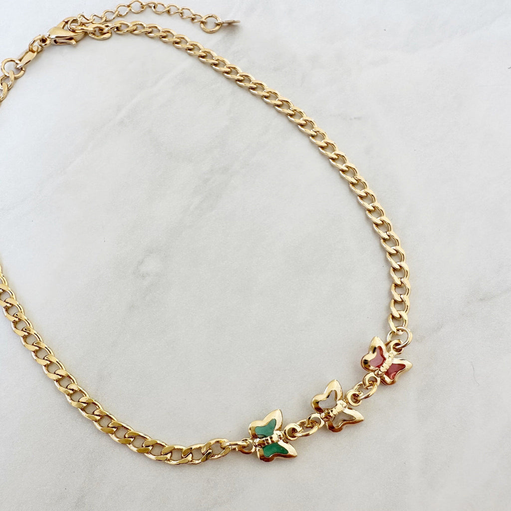Gold Butterfly Anklet