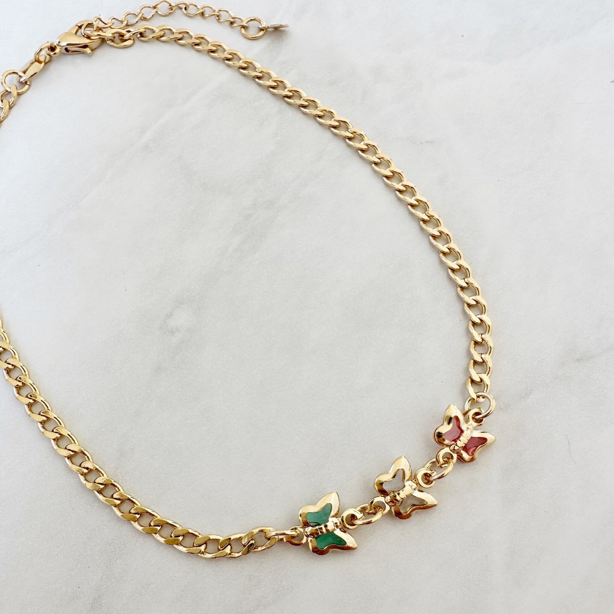 Gold Butterfly Anklet