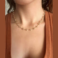 Gold Filled CZ Heart Chain Necklace Valentines Day