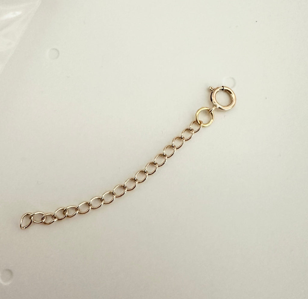 18k gold filled extender chain for bracelet or necklace