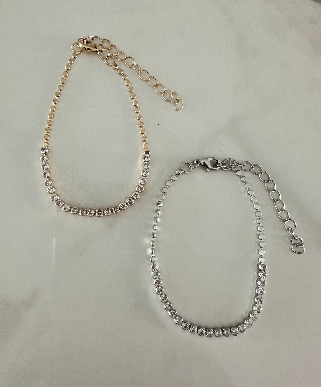 18k Rhodium Tennis Bracelet