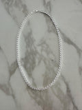 18k Silver Color Plated Round CZ Tennis Necklace-Statement Necklace, Layering Necklace