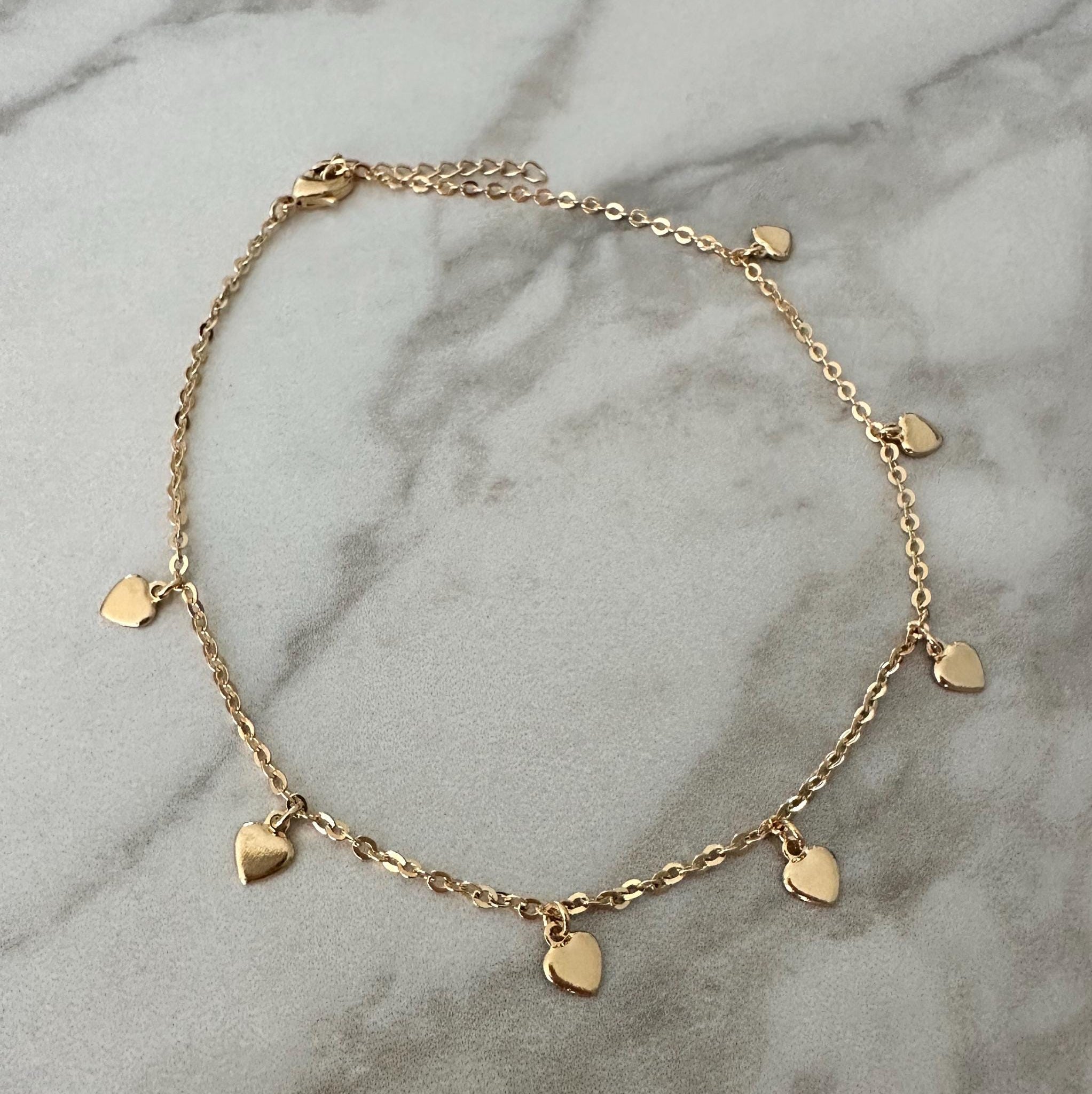 Gold Heart Anklet
