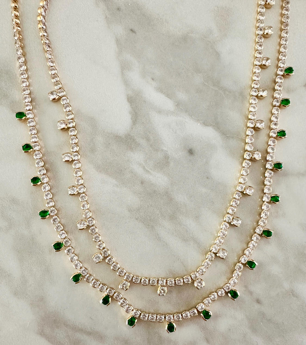 Round Clear CZ Tennis Necklace