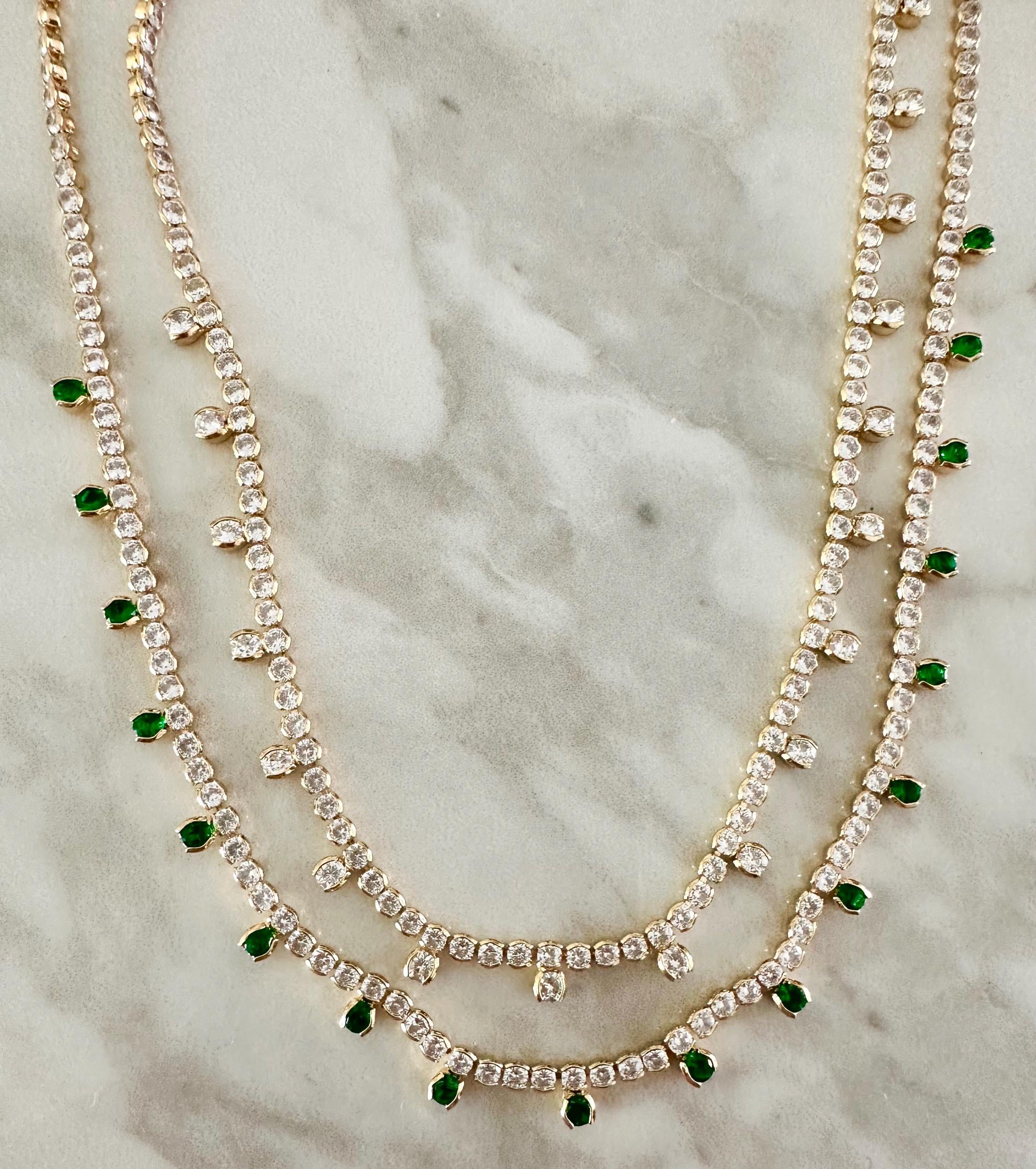 Round Clear CZ Tennis Necklace
