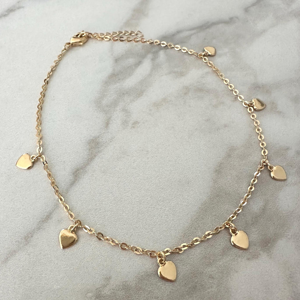 Gold Heart Anklet