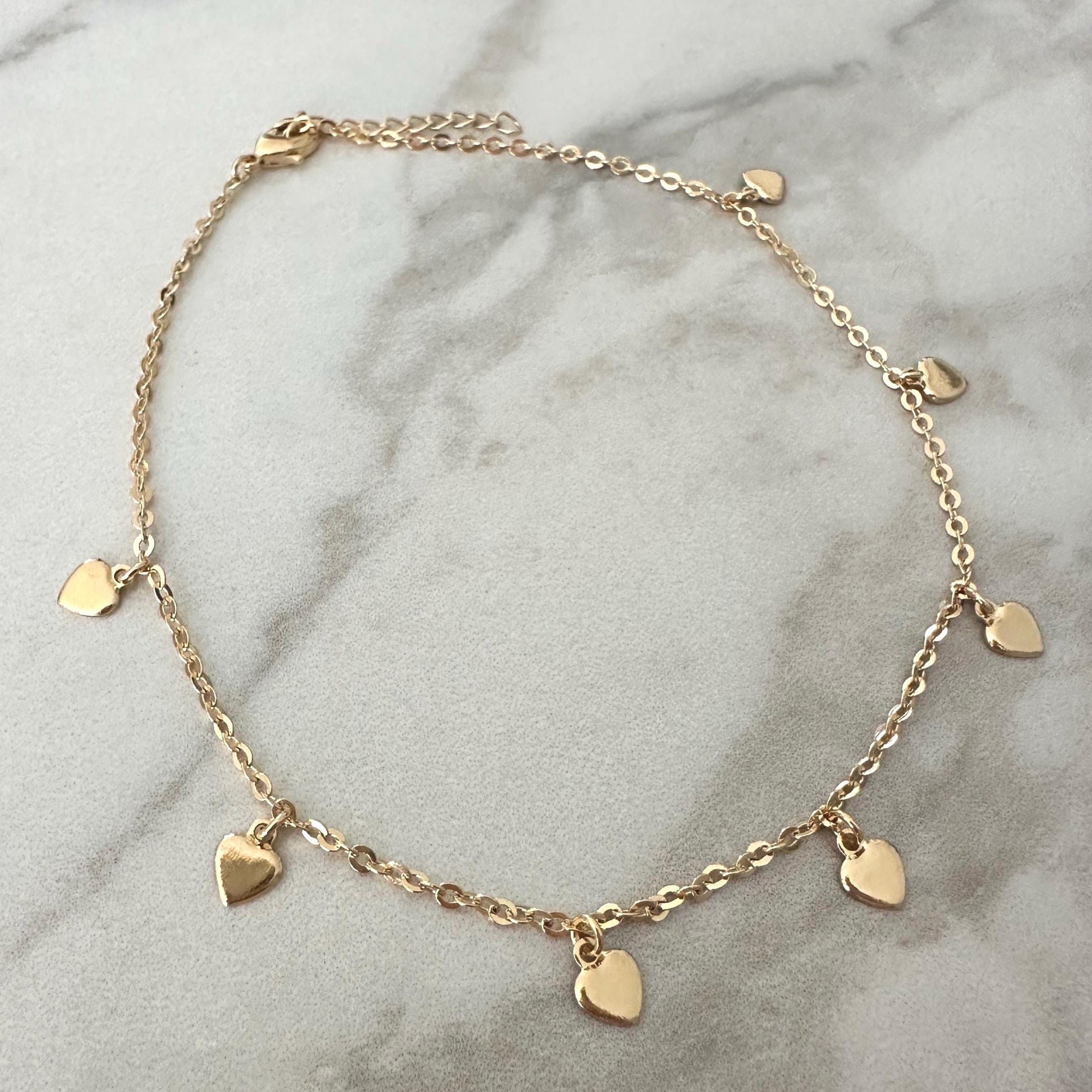 Gold Heart Anklet