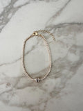 18k Gold Filled Heart CZ Tennis Bracelet Valentines Day