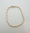 Gold Filled Ball Link Bracelet, Dainty Layering Bracelet, 7 Inch