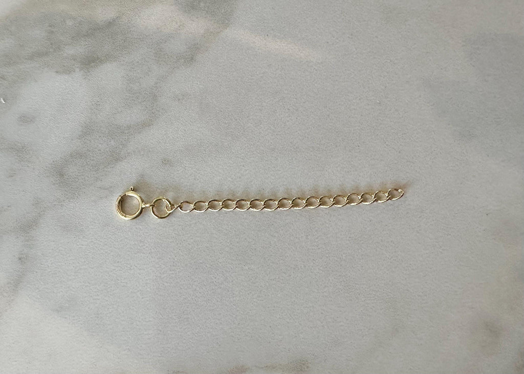 18k gold filled extender chain for bracelet or necklace