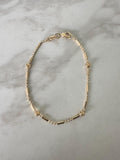 Gold Ball and Bar Chain Bracelet