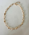 18k Gold Filled Heart CZ Bracelet: Dainty Chain Valentines Day