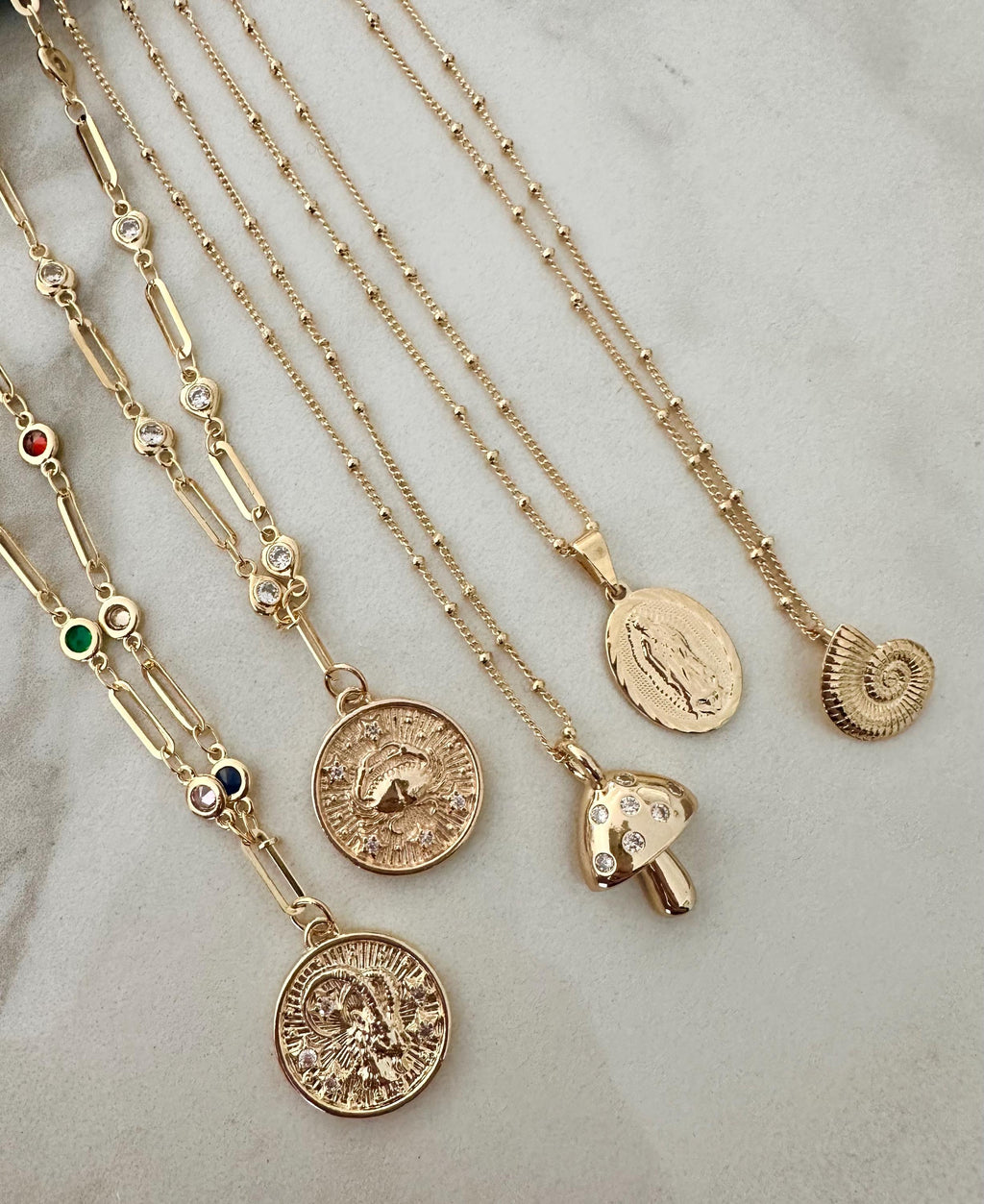 18k Gold Filled Lady of Guadalupe Necklace, Religious Jewelry
