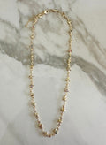 18k Gold Filled Star Chain Necklace: Dainty Multicolored CZ