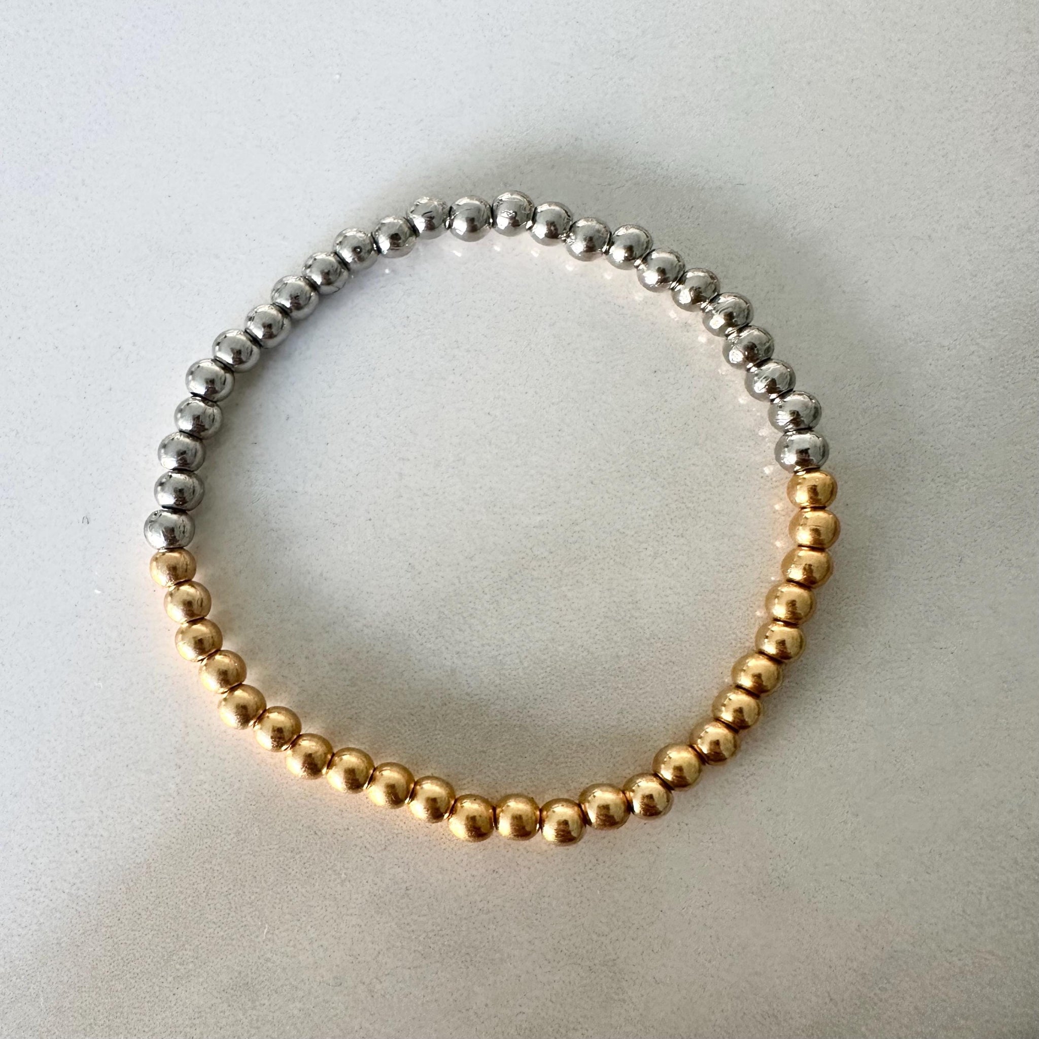 Two Tone Beaded Bracelet