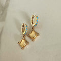 Turquoise Huggie Earrings