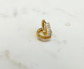 Baguette CZ Gold Huggie Hoop Earrings