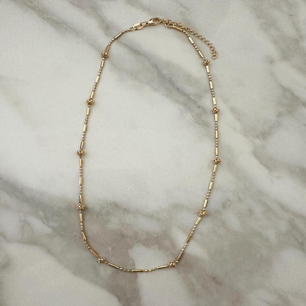 18k Gold Filled Ball Chain Necklace