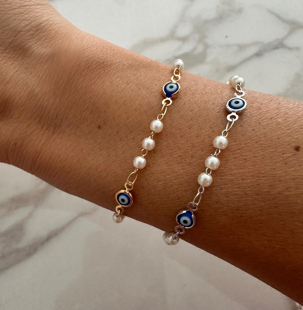 Navy Blue Evil Eye Bracelet