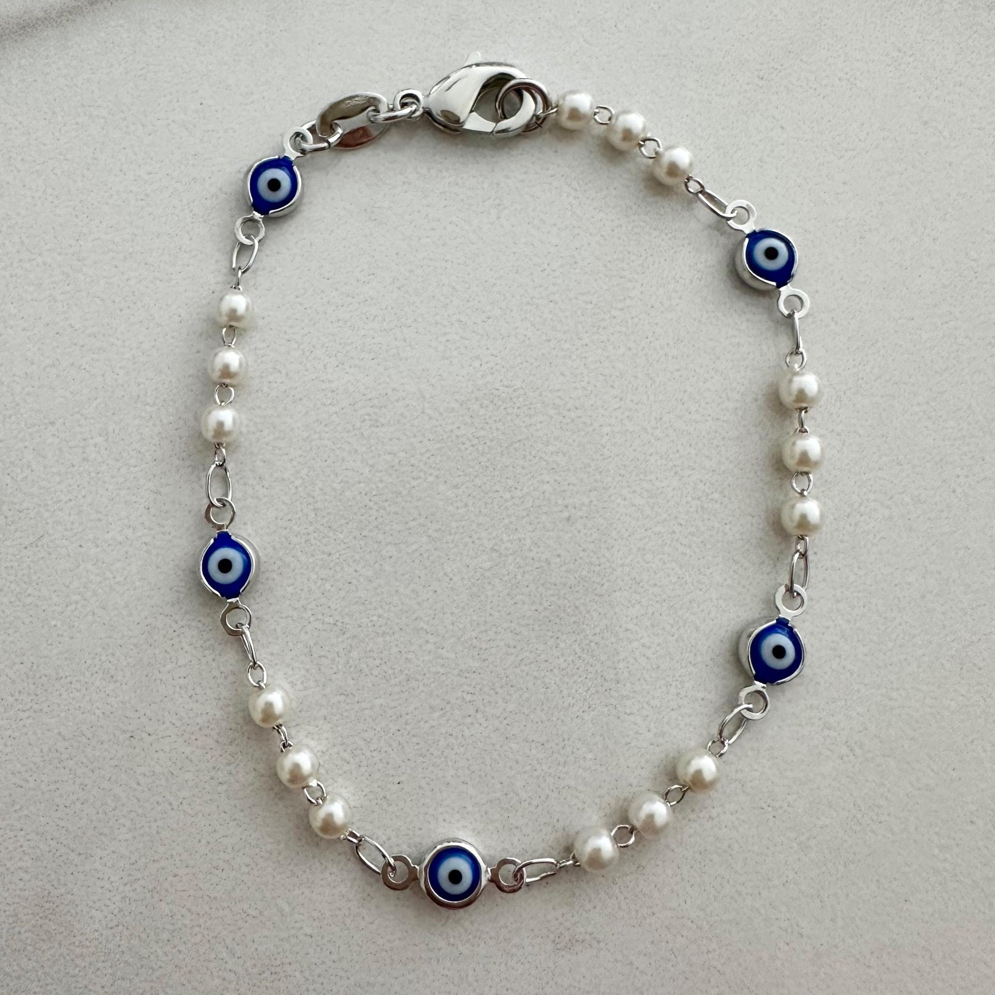Navy Blue Evil Eye Bracelet